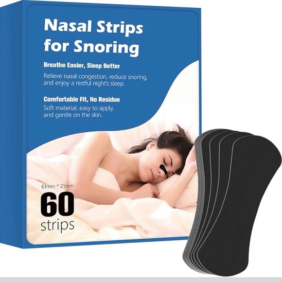 Nasal strips Other - Nasal Strips for Snoring 60 Count, Anti Snore Strips, Sleeping, Breathing